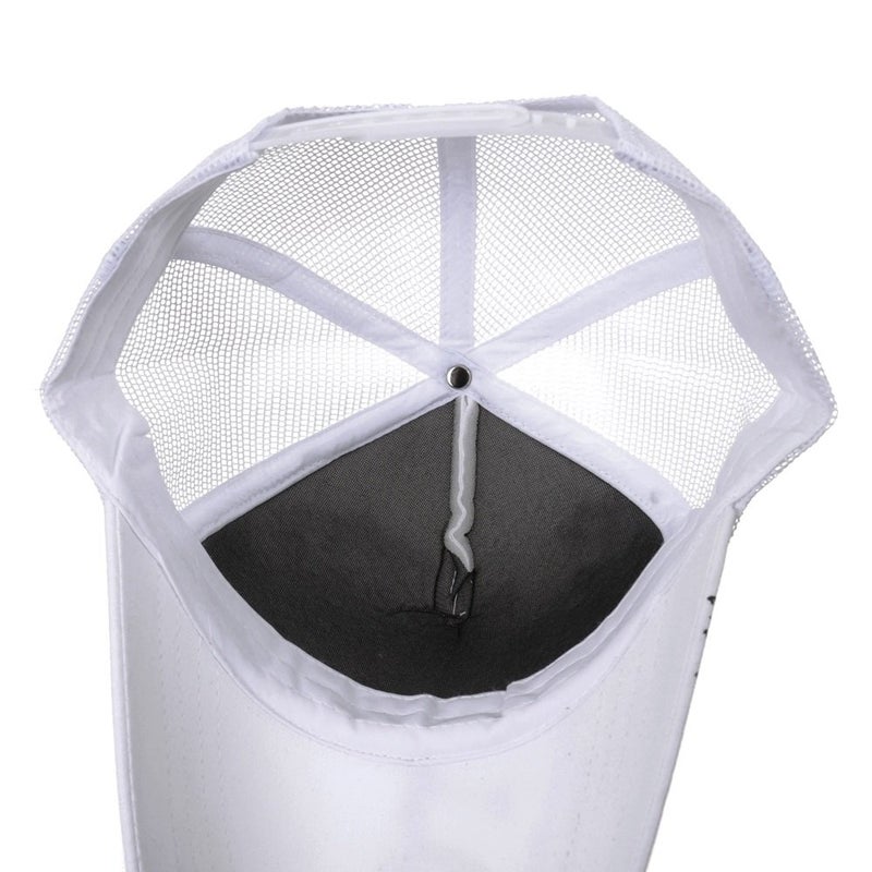 WITHMOONS Meshed Baseball Cap Skull Rhinestones Trucker Hat KR1751 (White) - Image 4